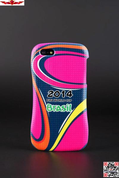 3D Printing 2014 Brazil World Cup Aluminum Bumper With PC Back Cover Cases For Iphone 5 5S