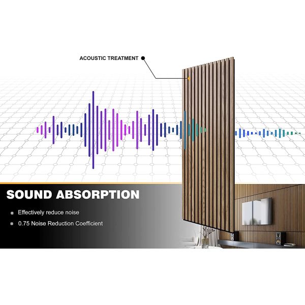 Влияние панели стены акустической панели соли древесины отделки стен для дизайна интерьера