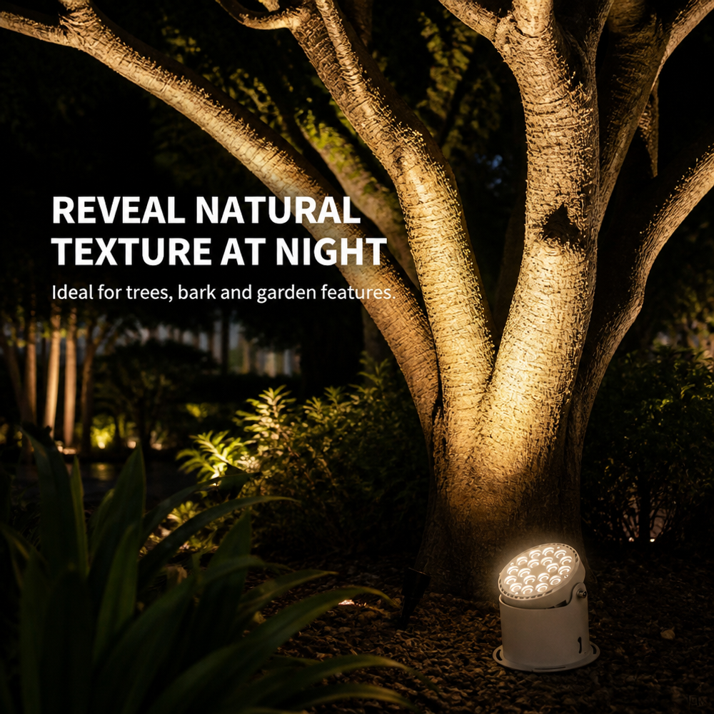 Semi Buried Led Uplights For Trees Die Cast Aluminum IP66 DC24V Outdoor Landscape Light