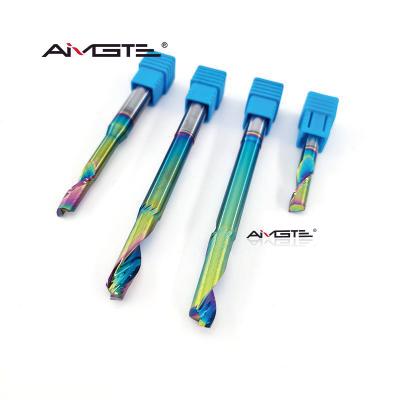 DLC Coating Carbide End Mill Cutter h6 Single Flute End Mill OEM For Wood Aluminium