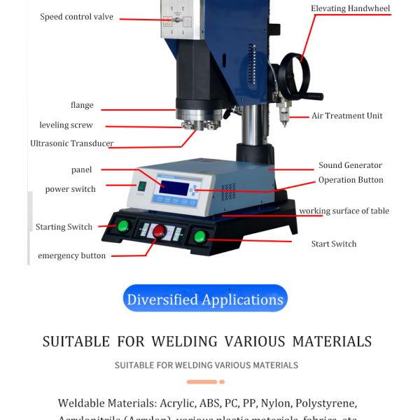 Touch Screen Operation Ultrasonic Card Welding Machine 15KHz 20KHz Frequency