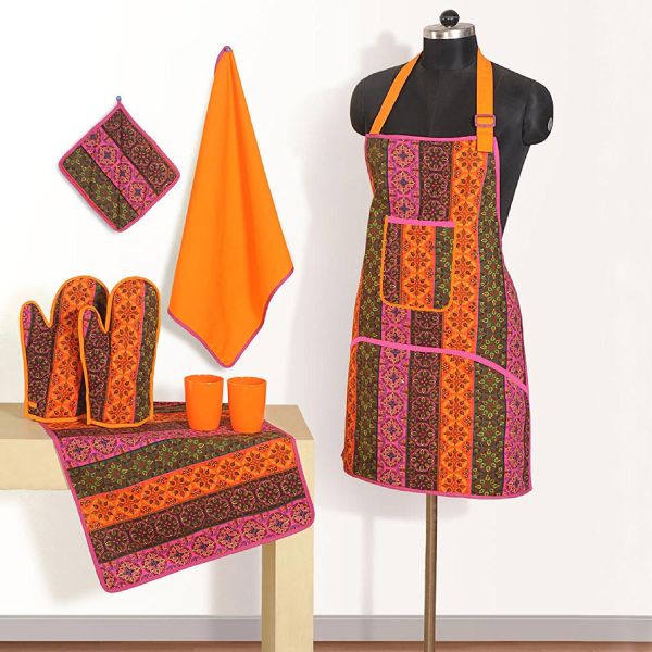 Ladies Apron, Adult Apron, Blue Kitchen Apron, Full Cooking Apron, Kitchen Apron, Floral Apron, Gift For Her, Full Apron