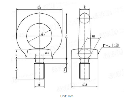 DIN580 болты подъемной скобы финиша ранга 10,9 покрытые цинком