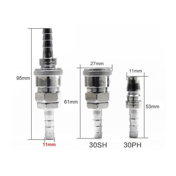 Type C Self Locking Air Pipe Connector / Pneumatic Pipe Connector Pp-30 Sm Sf Pm