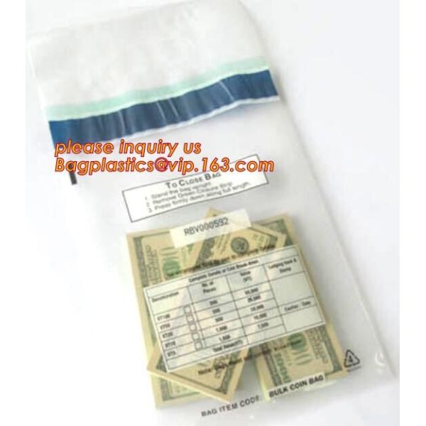 Tamper Proof Deposit Bags bank cash bag security safety deposit bag, Deposit security tamper evident bank cash bag, pac