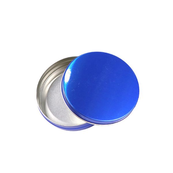 Thermal Transfer Peacock Blue Aluminum Cosmetic Jars 1oz Cosmetic Jars With Lids