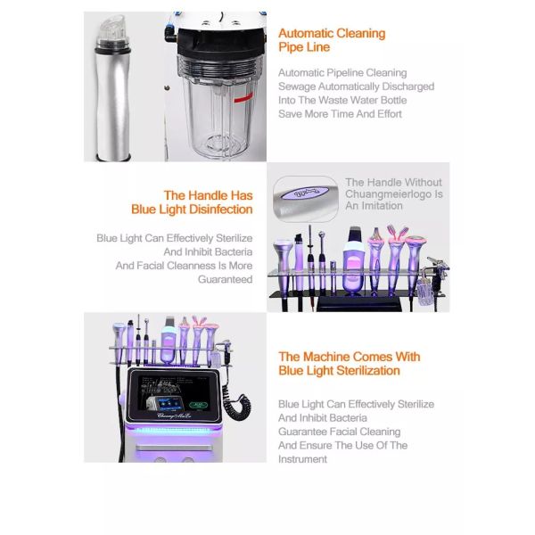 Глубокая очищая машина 10 красоты гидры в 1 заботе кожи Microdermabrasion