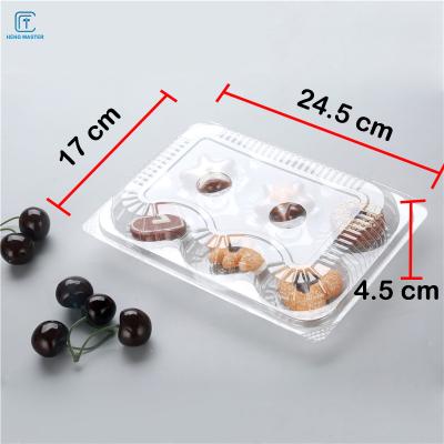 Bandeja 24.5x17x4.5cm descartável transparente do fruto