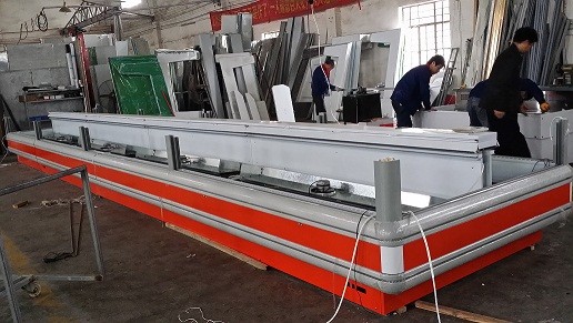 Замораживатель холодильника померанцового цвета R404a коммерчески или большой торговый центр