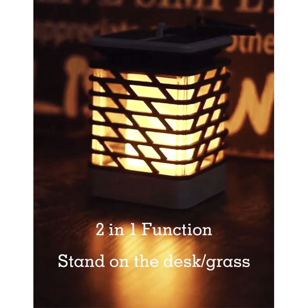 Decorative Party Solar Flame Garden Lights Outdoor Hanging For Garden Landscape