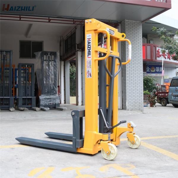 Double Mast Manual Forklift Stacker 1000kg 2500mm 33 Mm / Time Lifting Speed