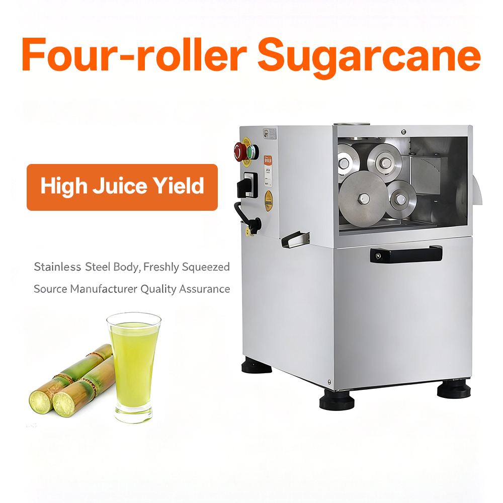 Custom-made High-Quality Commercial Sugarcane Juicer (with Engine) 304 Stainless Steel Construction High Efficiency & Energy Saving Ideal for High-Traffic Juice Bars