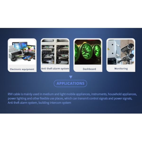 ПВХ покрытие материала Автобус Rvv кабель для системы борьбы с кражами сигнализации Электрическая электролиния проводки