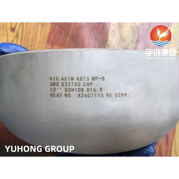 Обработка воды ASTM A815 WP-S S32750 Buttweld Super Duplex Steel Fittings, конечные крышки