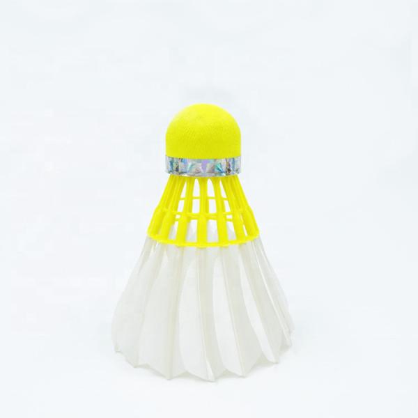 Hybrid 767 Yellow Shuttlecock Goose Feather Badminton For Training