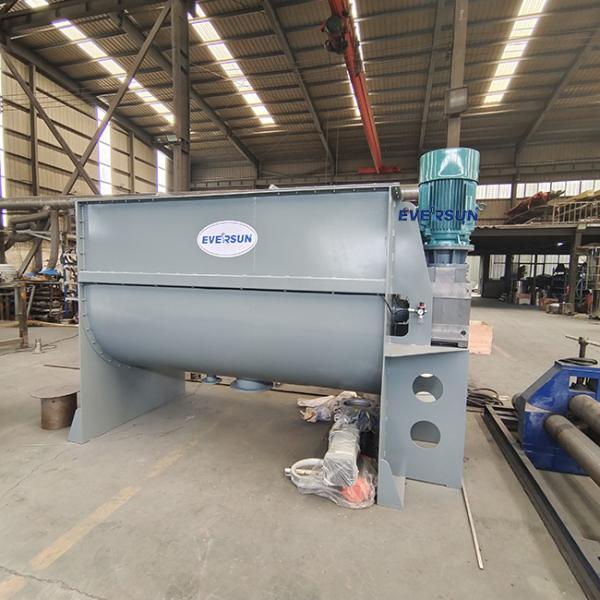 200 - 5000L misturador horizontal de fita de aço carbono para mistura de trabalho pesado
