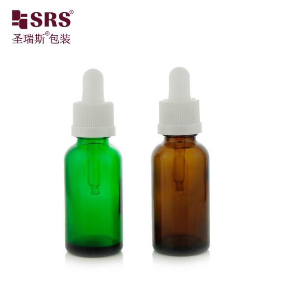 D010 Transparent Glass Mold Glass Bottle With CRC Child Resistant Cap Dropper Lid For Hair Essence Serum