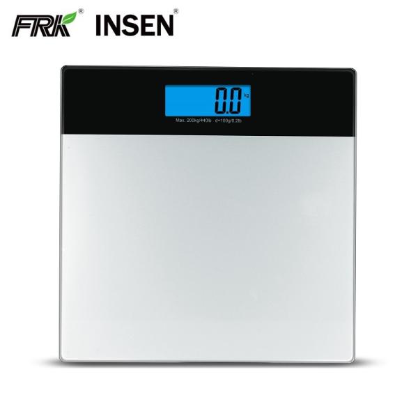 Automatic On / Off LCD Display Digital Glass Top Bathroom Scale