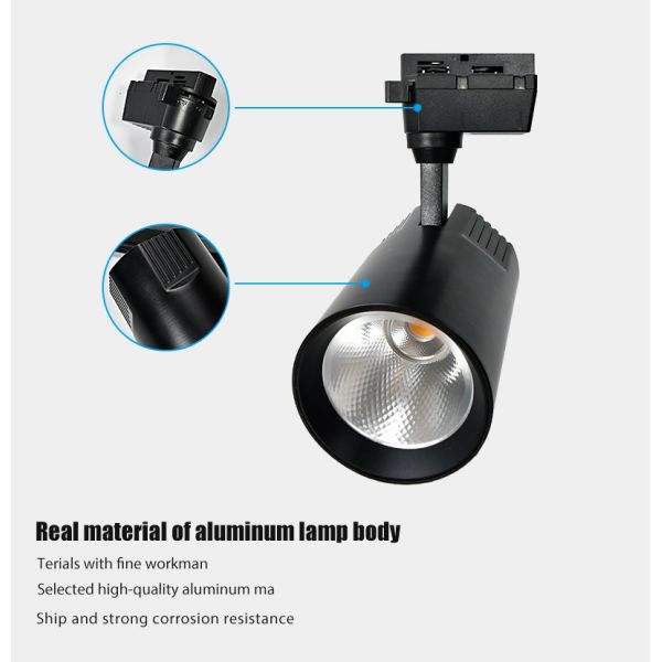 Warm White LED Track Spotlight 220-240V For Clothing Store