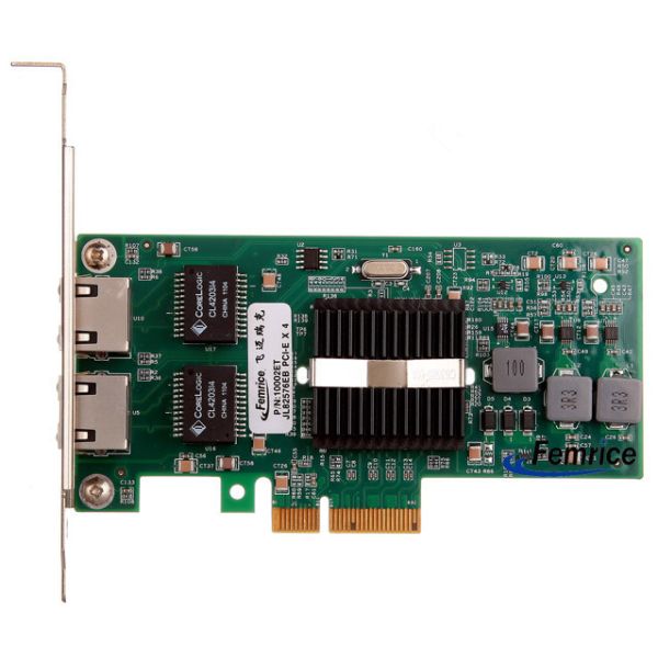 Femrice 10/100/1000Mbps Dual Port RJ45 Slots Ethernet Server Adapter Intel 82576EB Chipset PCIex4 Server Network Cards