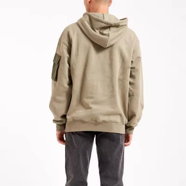New Design Custom Relaxed Fit Heavyweight Hoodie Patchwork Multi Cargo Pocket Plus Size Men's Hoodie