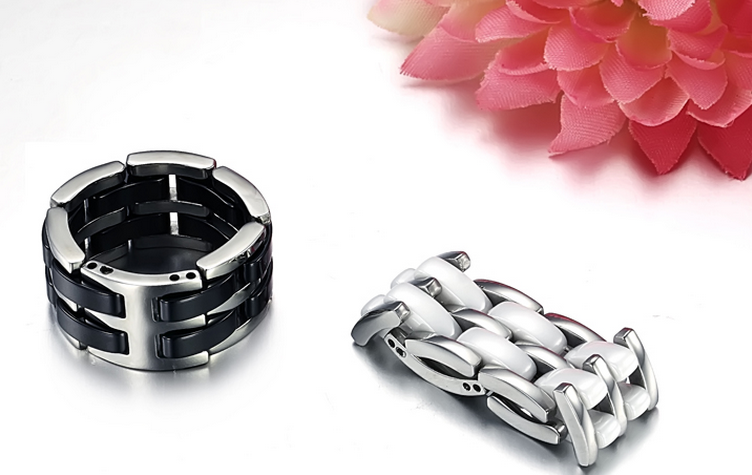 Between creative titanium steel ceramic ring single deformable ceramic ring