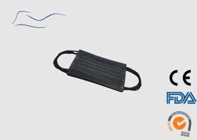 Black PP 3 Ply Surgical Face Mask Dust Protection ISO Certification