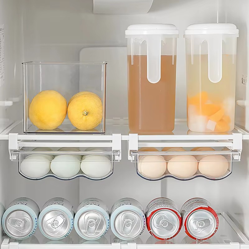 Transparent Plastic Storage Box for the Refrigerator  Drawer Style Egg Storage Box