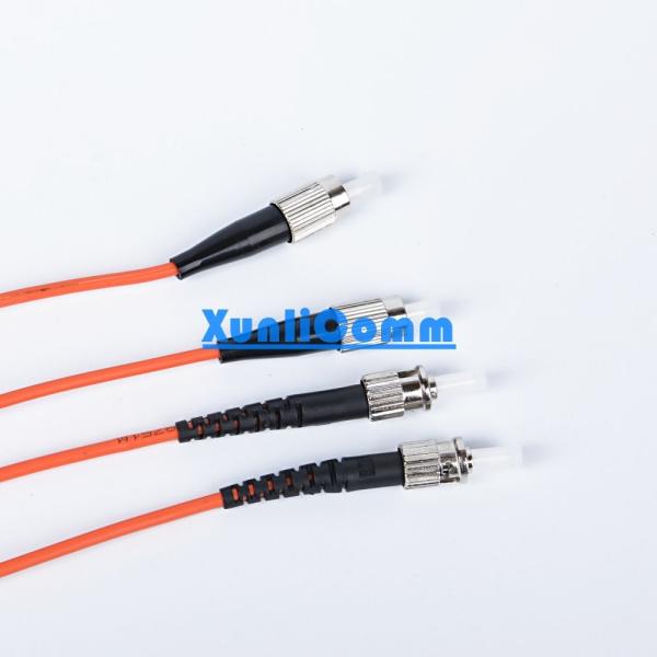 Ceramic Ferrule Multimode Fiber Patch Cable ST - FC PVC Or LSZH Material