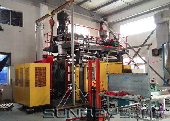 Single Panel Floater HDPE Blow Moulding Machine / Automatic Plastic Drum Making Machine