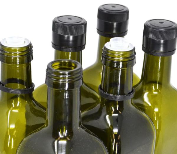Cooking Oil Sauce Vinegar Glass Bottle with Cork Lid 375ml 500ml 750ml Black Matte