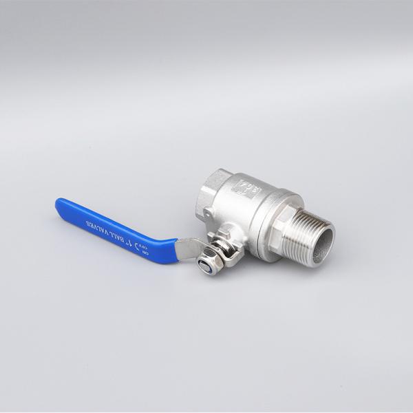 2PC Female and Male Thread ISO 5211 Stainless Steel Ball Valve with Manual Driving Mode