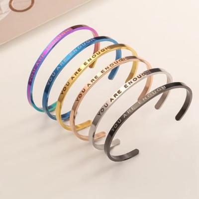Logo personnalisé 18k Bracelets en acier inoxydable Femmes bijoux Bracelet Bracelets