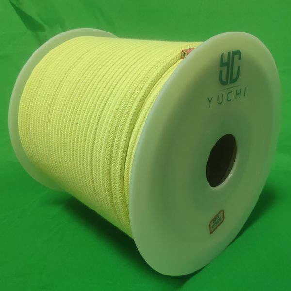 FACTORY PRICE KEVLAR YARN ARAMID TAPE SQUARE ROPES 5.5*5.5MM HIGH TEMPERATURE STRONG RESISTANCE
