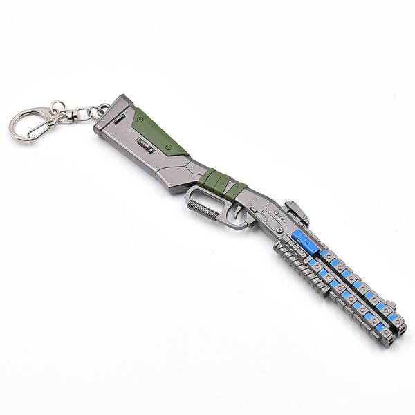 Customers Customize popular shooting games Ape x mini metal gun models keychain 16 cm gift