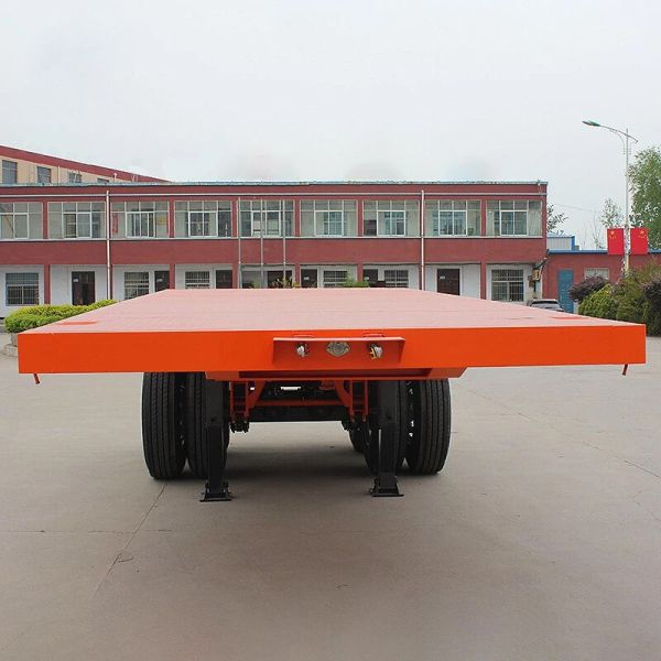 CIMC High Strength Low Alloy Steel Q345 2 Axles 35T Flatbed Container Transport Semi Truck Trailer