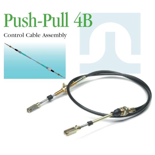 Long Service Life Push Pull 4B Industrial Control Cable Assembly for Throttle Shift Trim