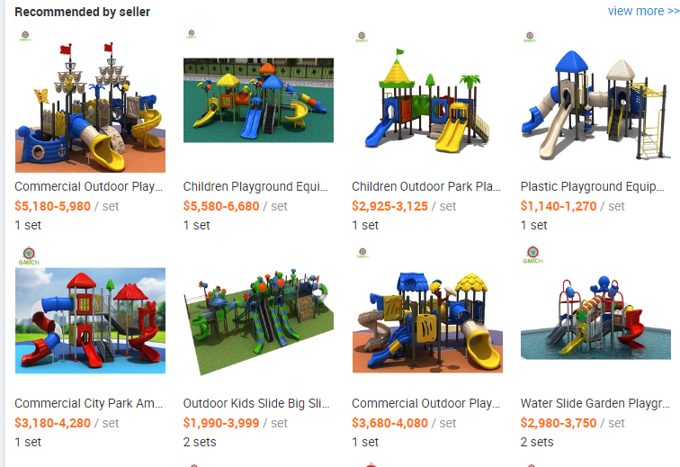 China High Quality Outdoor Playground Equipment Children Plastic Slide Set Amusement Park