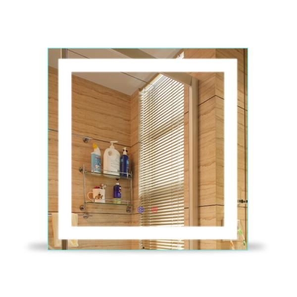 Customized Wall Mounted LED Mirror 12V Smart LED Bathroom Mirror 3000K