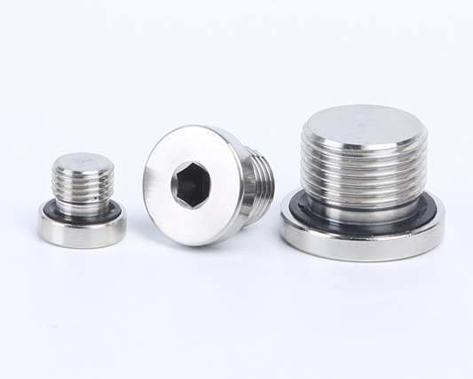304 Stainless Steel Hex Oil Drain Plug With Wide Range Laryngeal plug