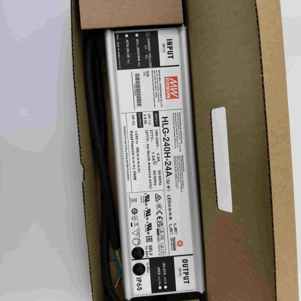 240W 24V Constant Current LED Power Supply IP65 Waterproof for High Bay and Outdoor Lighting