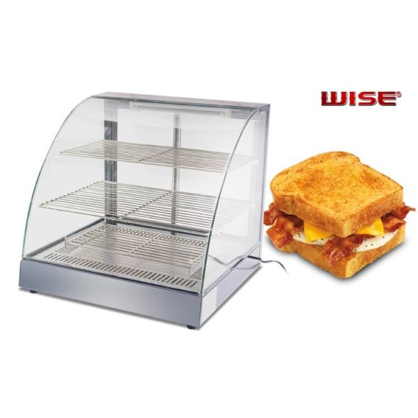 El acero inoxidable 304 moderó el escaparate de tres capas de la comida de la exhibición de cristal del bocadillo