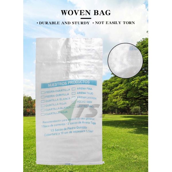 Custom Logo 10kg -50kg Transparent PP Woven Bags For Rice Flour & Grain Packaging