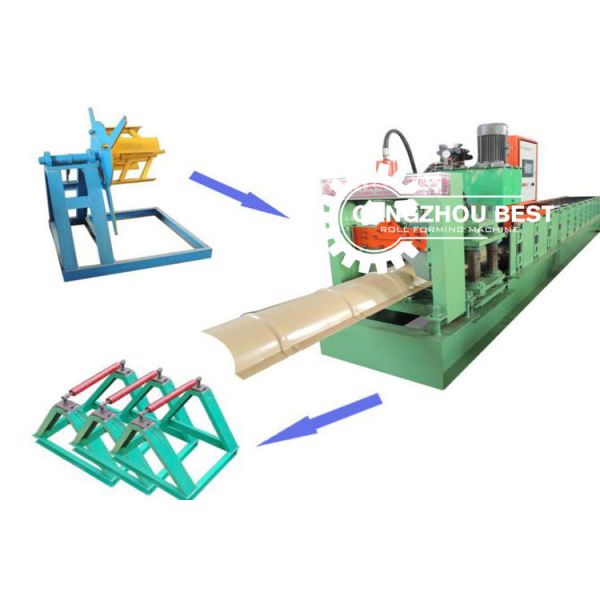 Color Steel Steel Profile Material Thickness 0.25-0.6mm Steel Roofing Ridge Cap Roll Forming Machine