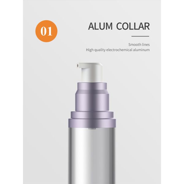 A pérola perla o empacotamento mal ventilado do cosmético da garrafa do distribuidor quebrado