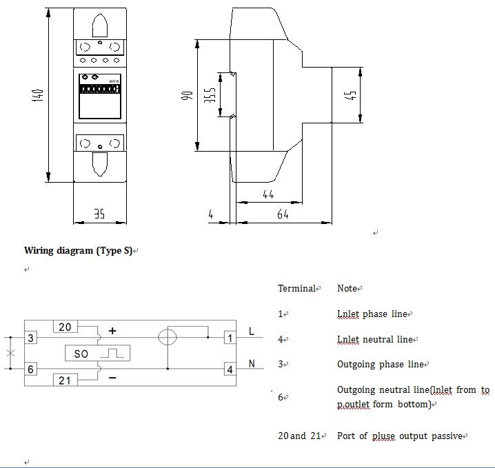 XTM35S Series Single-Phase 2-Wire Smart KWH Energy Meter 10(40)A 230V Analog Display DIN Rail Mount RS485 Communication 1.0