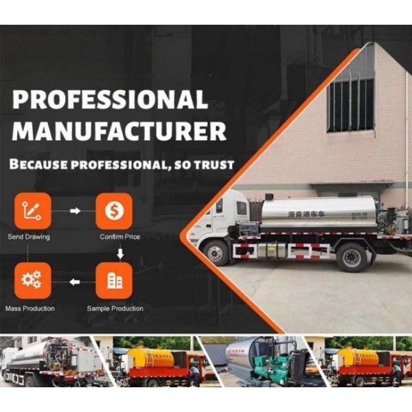 6000L Truck-mounted Tack Hot Bitumen Pressure Asphalt Emulsion Distributor Trailer Sprayer Truck