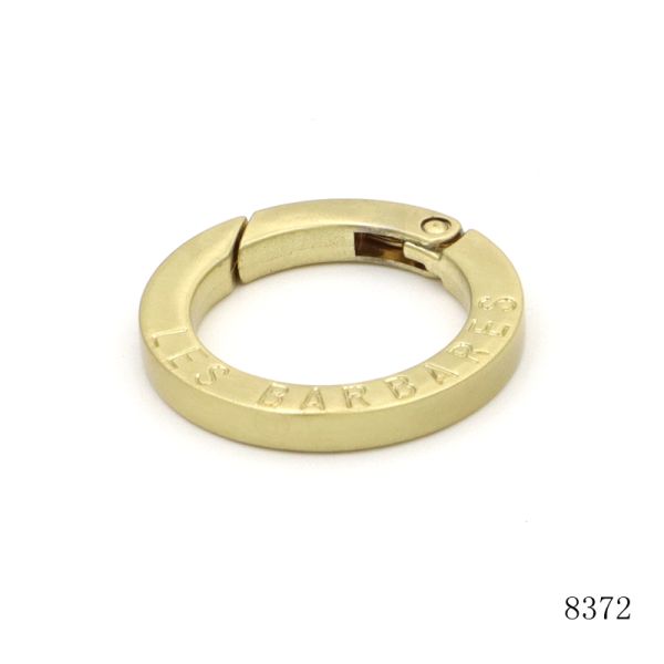 Custom Logo Engraved Corrosion Resistant Waterproof Spring O Ring Carabiner Clip for Bag & Key Chain