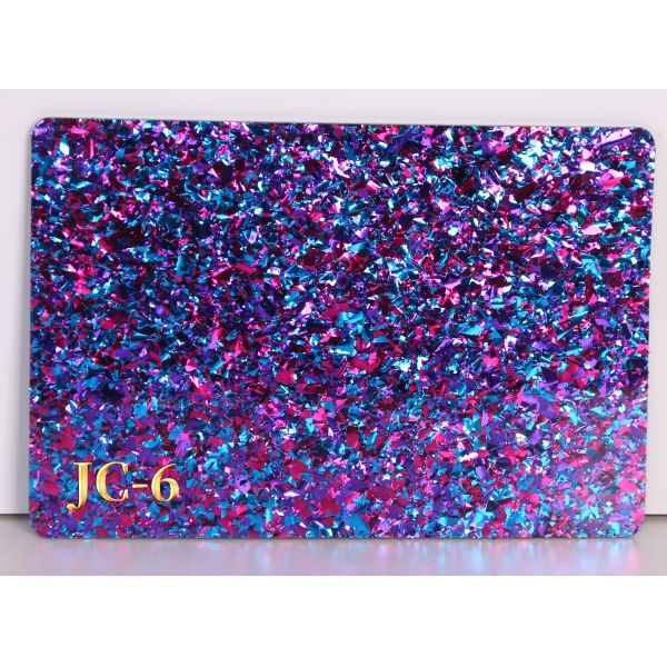 Factory Wholesale 4x8ft 4mm Transparent Sweetheart Confetti Glitter Silver Glitter Acrylic Sheet