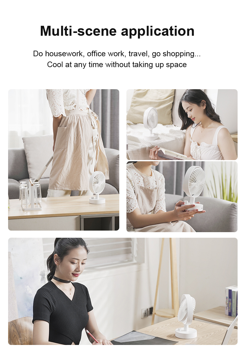 New Design Adjustable Wholesale Rechargeable Fan  Home Office Mini Portable  Handheld Table Fans